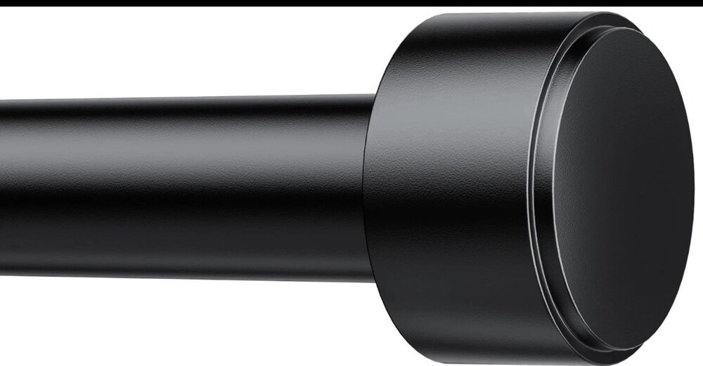 Curtain Rods for Windows 32-144 Inch, 1 Inch Adjustable Black Curtain Rod Set...